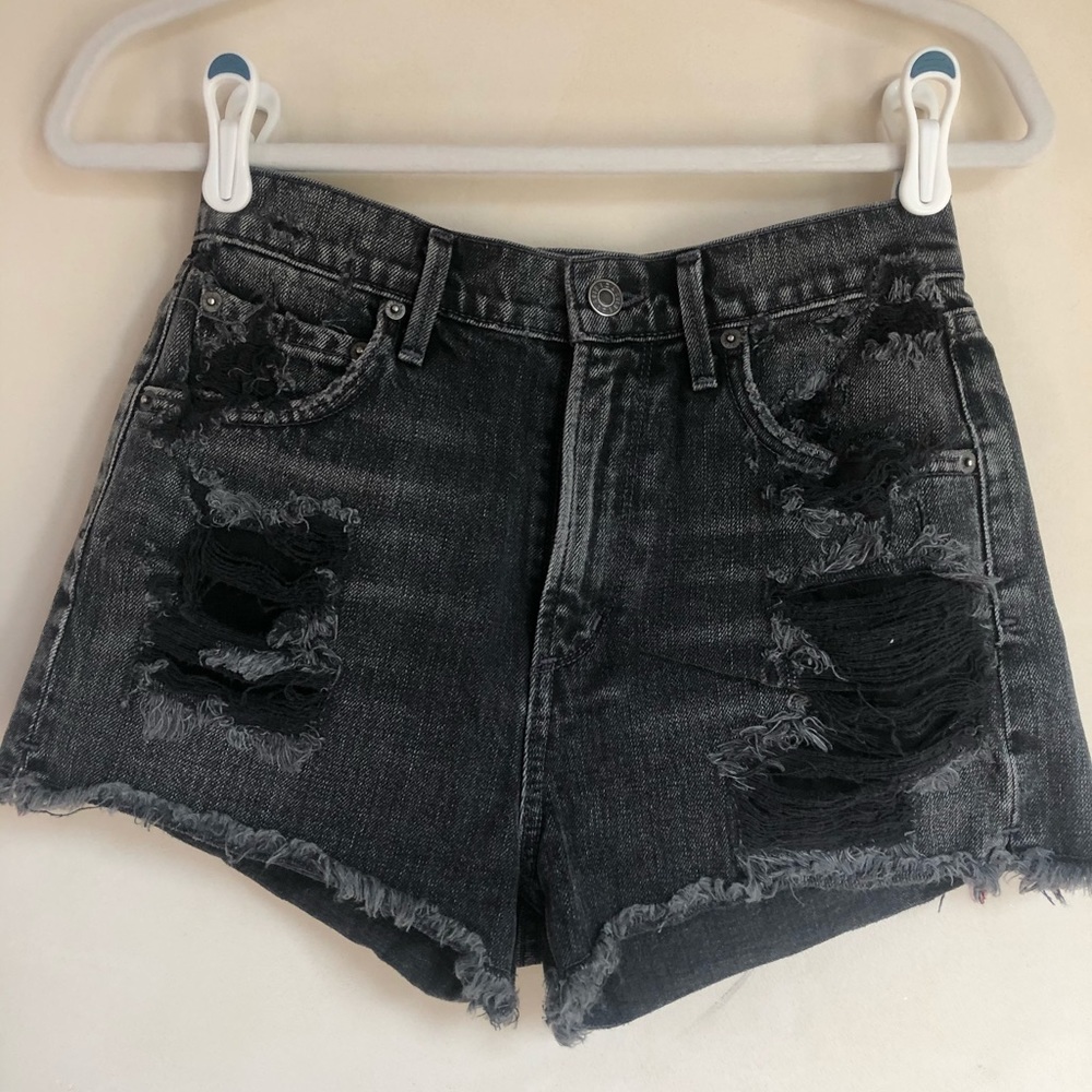 Agolde High Waisted Jaden Distressed Shorts